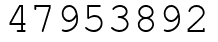 Число 47953892.