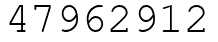 Число 47962912.