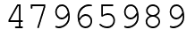Число 47965989.
