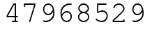 Число 47968529.