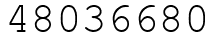 Число 48036680.