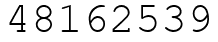 Число 48162539.