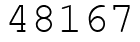 Число 48167.