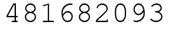 Число 481682093.