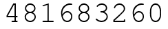 Число 481683260.