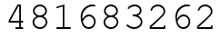 Число 481683262.