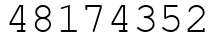 Число 48174352.