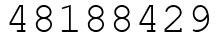 Число 48188429.