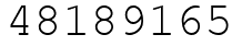 Число 48189165.