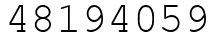 Число 48194059.