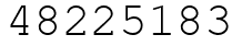 Число 48225183.