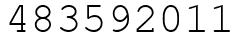 Число 483592011.