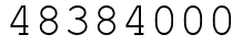 Число 48384000.