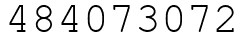 Число 484073072.