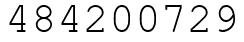 Число 484200729.