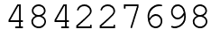 Число 484227698.