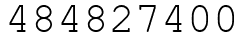 Число 484827400.
