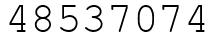 Число 48537074.