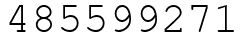 Число 485599271.