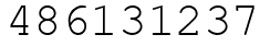 Число 486131237.