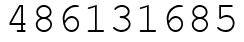 Число 486131685.
