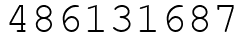 Число 486131687.