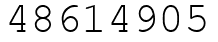Число 48614905.