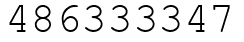 Число 486333347.