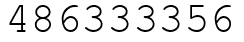 Число 486333356.