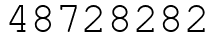 Число 48728282.
