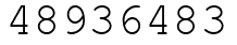 Число 48936483.