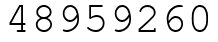 Число 48959260.