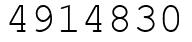 Число 4914830.