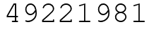 Число 49221981.