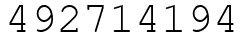 Число 492714194.