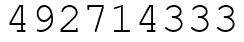 Число 492714333.