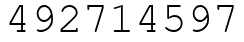 Число 492714597.