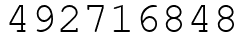 Число 492716848.
