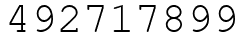 Число 492717899.