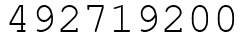 Число 492719200.