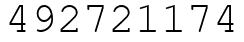 Число 492721174.