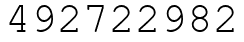 Число 492722982.