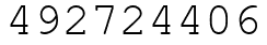 Число 492724406.