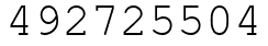 Число 492725504.
