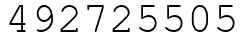 Число 492725505.