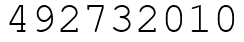 Число 492732010.