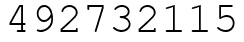 Число 492732115.