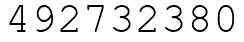Число 492732380.