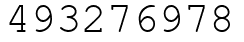 Число 493276978.