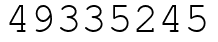 Число 49335245.